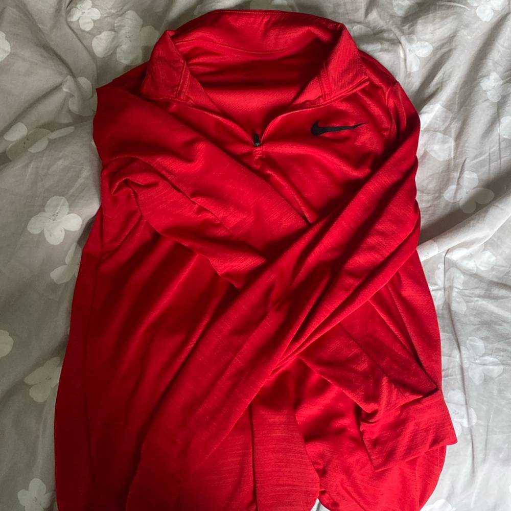 Men’s red Nike quarter zip